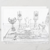 Kleur het Altar Wicca Kleurenpapier (Voorkant / Achterkant)