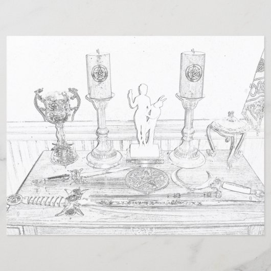 Kleur het Altar Wicca Kleurenpapier (Voorkant)