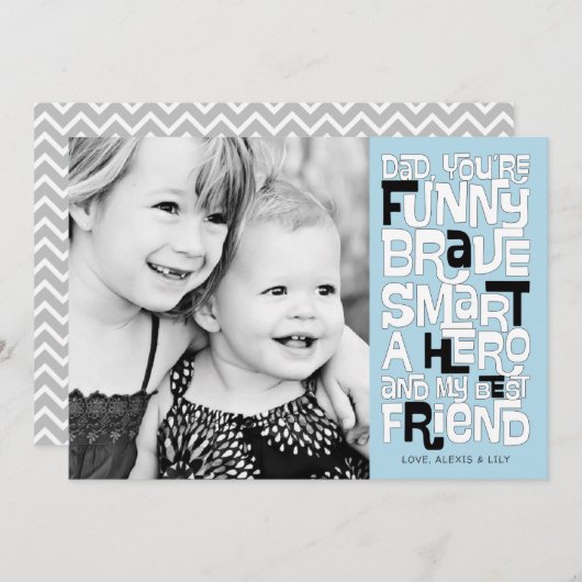 Kleur het in pap-Vaderdag-kaart Kaart (Voorkant / Achterkant)