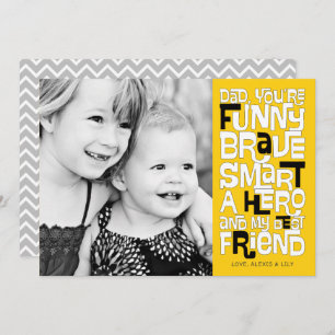 Kleur het in pap-Vaderdag-kaart Kaart