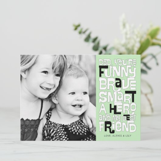 Kleur het in pap-Vaderdag-kaart Kaart (Staand voorkant)