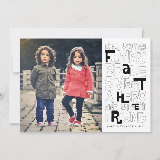 Kleur het in pap-Vaderdag-kaart Kaart (Voorkant)