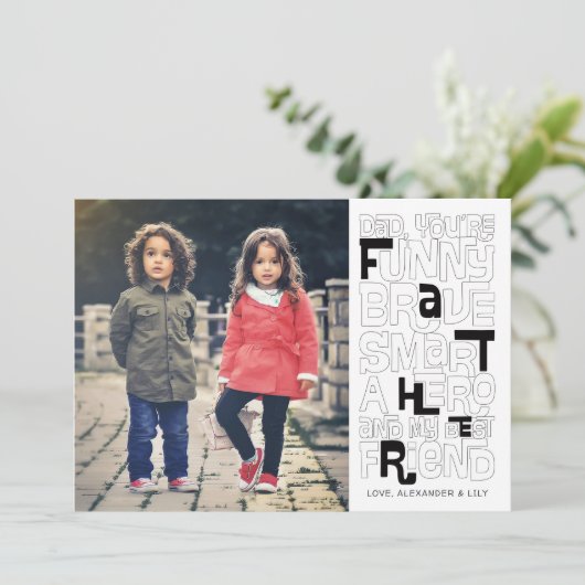 Kleur het in pap-Vaderdag-kaart Kaart (Staand voorkant)