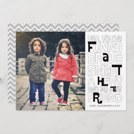 Kleur het in pap-Vaderdag-kaart Kaart (Voorkant / Achterkant)