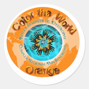 Kleur het Wereld Oranje - CRPS Dual Ice Circlet.pn Ronde Sticker