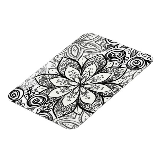 Kleur het zelf magneet - Floral 1 (Linkerzijde)