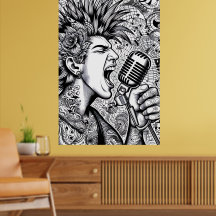KLEUR HET ZELF! Poster voor volwassenen kleurboek