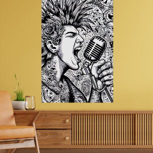 KLEUR HET ZELF! Poster voor volwassenen kleurboek