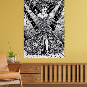 KLEUR HET ZELF! Poster voor volwassenen kleurboek