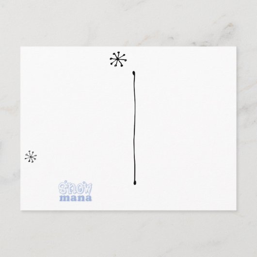 Kleur het zelf Snowman Bedankt Briefkaart (Achterkant)