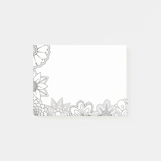 Kleur het zelf volwassen patroon post-it® notes (Voorkant)