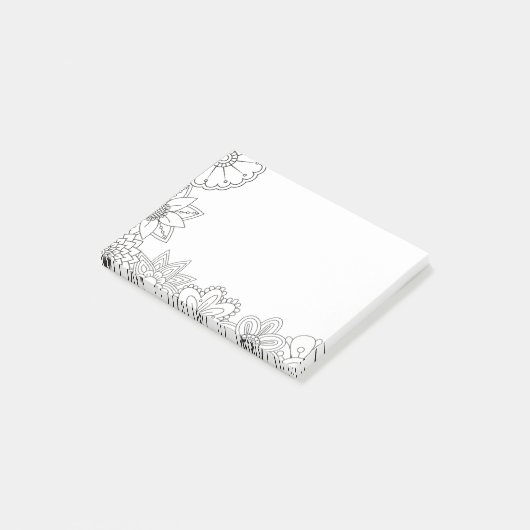 Kleur het zelf volwassen patroon post-it® notes (Schuin)