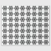 Kleur het! Zwart bloemverpakkings papier (Vlak)