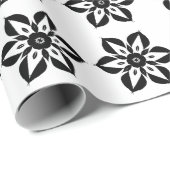 Kleur het! Zwart bloemverpakkings papier (Rol Hoek)