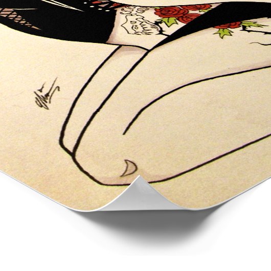 Kleur het zwart poster (Hoek)