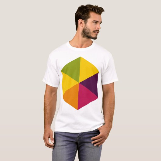 Kleur Hexagon 01 T-shirt (Voorkant volledig)