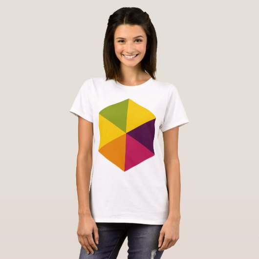 Kleur Hexagon 01 T-shirt (Voorkant volledig)
