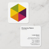 Kleur Hexagon 01 Vierkante Visitekaartje (Voorkant / Achterkant)