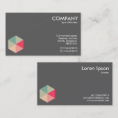 Kleur Hexagon 04 - Wit op grijs Visitekaartje (Voorkant / Achterkant)