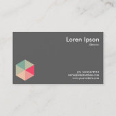 Kleur Hexagon 04 - Wit op grijs Visitekaartje (Achterkant)