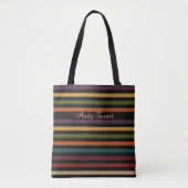 Kleur horizontale lijnen tote bag – modern cadeaus (Voorkant)
