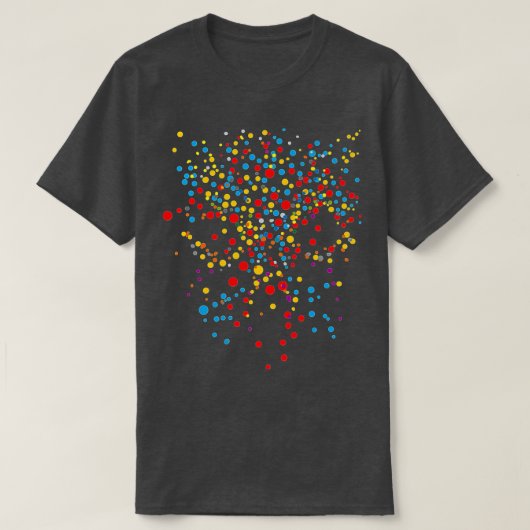 Kleur Horror Dot Face T-shirt (Design voorkant)