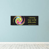 Kleur hun wereld anders canvasprint canvas afdruk (Insitu (Houten vloer))