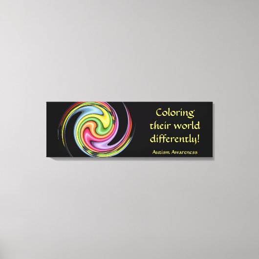 Kleur hun wereld anders canvasprint canvas afdruk (Voorkant)