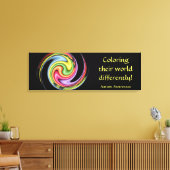 Kleur hun wereld anders canvasprint canvas afdruk (Insitu (Woonkamer))
