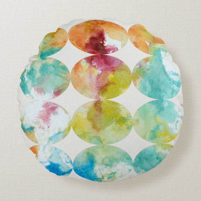 Kleur II samenvoegen Rond Kussen (Voorkant)