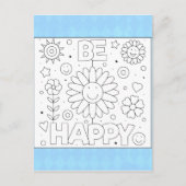 Kleur ik ben blij met glimlach | Inspire-activitei Briefkaart (Voorkant)