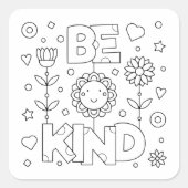 Kleur ik ben een Inspirerend citaat Vierkante Sticker (Voorkant)