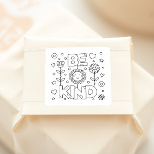 Kleur ik ben een Inspirerend citaat Vierkante Sticker