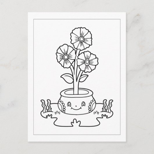 Kleur-ik-glimlach-pansies | ActiviteitenKaarten Briefkaart (Voorkant)