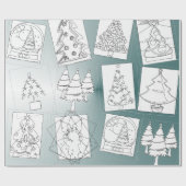 Kleur-ik-kerstbomen, papier voor onmiddellijke ver (Vlak)