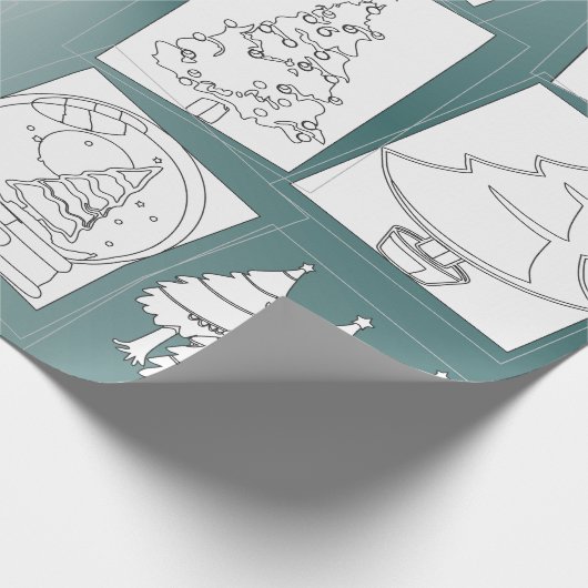 Kleur-ik-kerstbomen, papier voor onmiddellijke ver (Hoek)