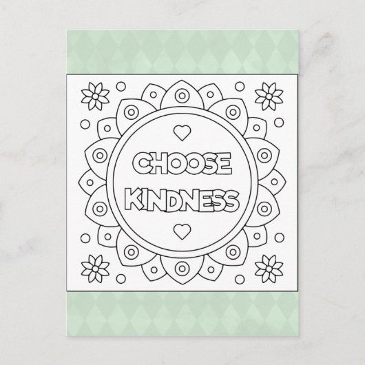 Kleur ik kies Kindheid | ActiviteitenKaarten Briefkaart (Voorkant)