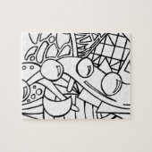 Kleur ik zwart en wit legpuzzel (Horizontaal)