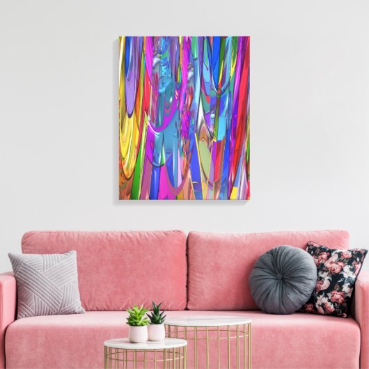 Kleur in beweging canvas afdruk (Insitu (Woonkamer))
