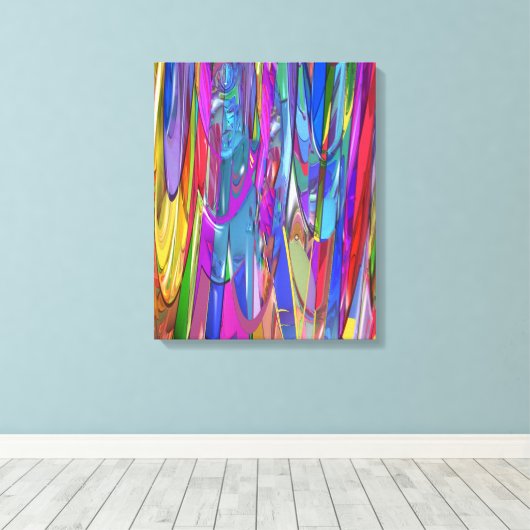 Kleur in beweging canvas afdruk (Insitu (Houten vloer))