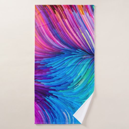 Kleur in bewegingsreeks. Abstract ontwerp van Fl Badhanddoek (Badhanddoek)