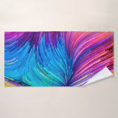 Kleur in bewegingsreeks. Abstract ontwerp van Fl Badhanddoek (Badhanddoek)