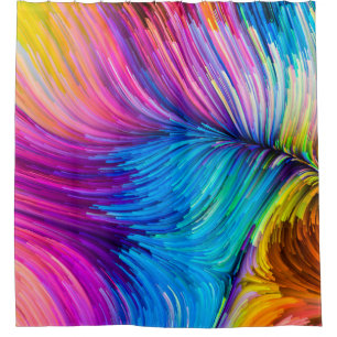 Kleur in bewegingsreeks. Abstract ontwerp van Fl Douchegordijn