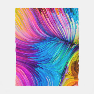 Kleur in bewegingsreeks. Abstract ontwerp van Fl Fleece Deken