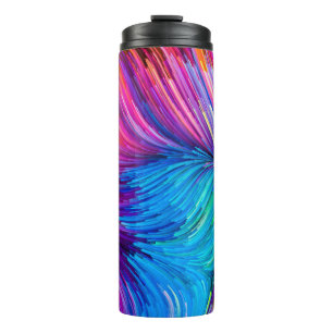 Kleur in bewegingsreeks. Abstract ontwerp van Fl Thermosbeker