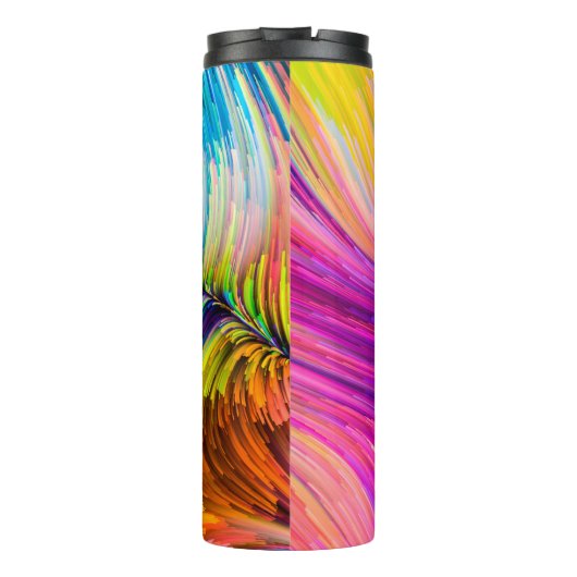 Kleur in bewegingsreeks. Abstract ontwerp van Fl Thermosbeker (Achterkant)