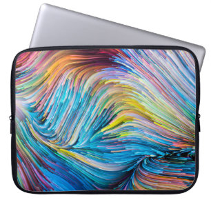 Kleur in bewegingsreeks. Achtergrondontwerp van de Laptop Sleeve