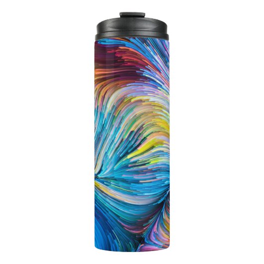 Kleur in bewegingsreeks. Achtergrondontwerp van de Thermosbeker (Voorkant)