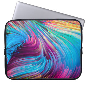 Kleur in bewegingsreeks. Achtergrondontwerp van li Laptop Sleeve