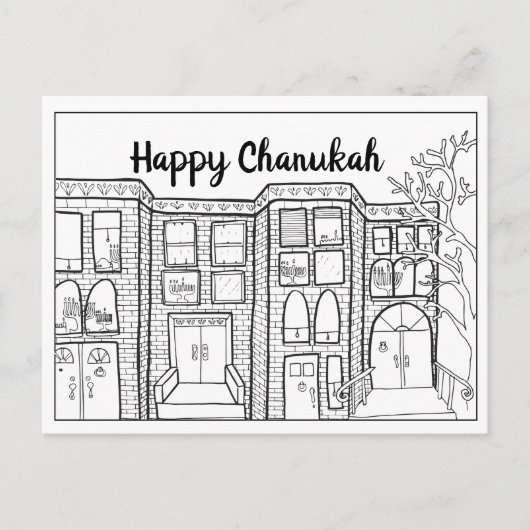 Kleur-in de Briefkaarten van de Chanoeka (Voorkant)